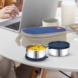 Break Time 2 Tiffin Box with Fabric Insulated Bag