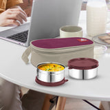 Break Time 2 Tiffin Box with Fabric Insulated Bag
