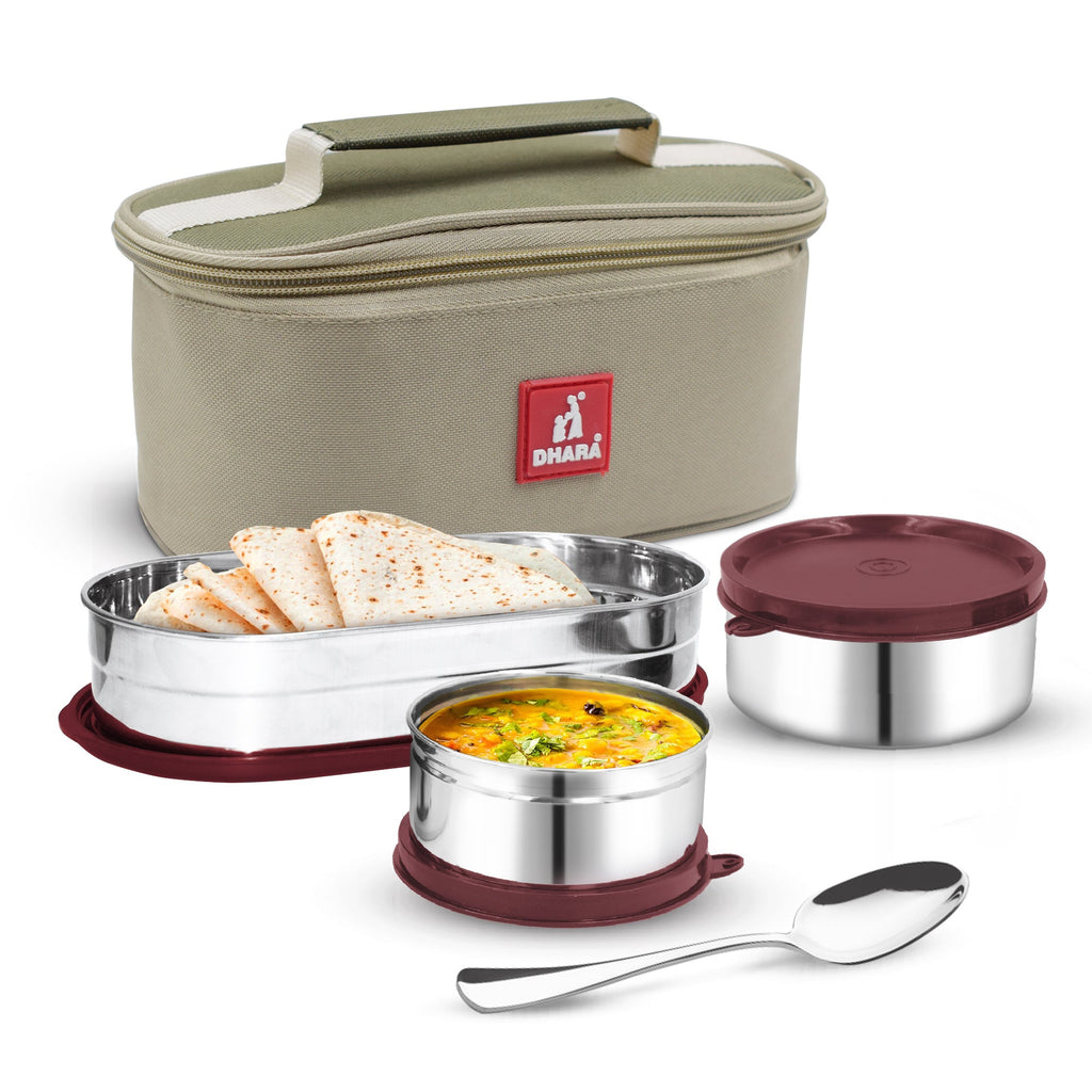 Break Time 3 Tiffin Box with Fabric Insulated Bag