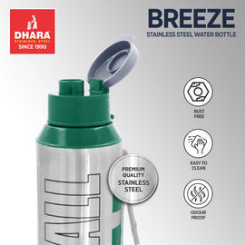Breeze Single wall steel Sipper Water Bottle