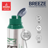 Breeze Single wall steel Sipper Water Bottle