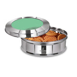 Camry Flat Storage Container With See Through Glass Lid