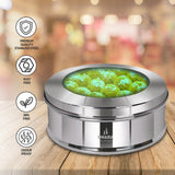 Camry Flat Storage Container With See Through Glass Lid