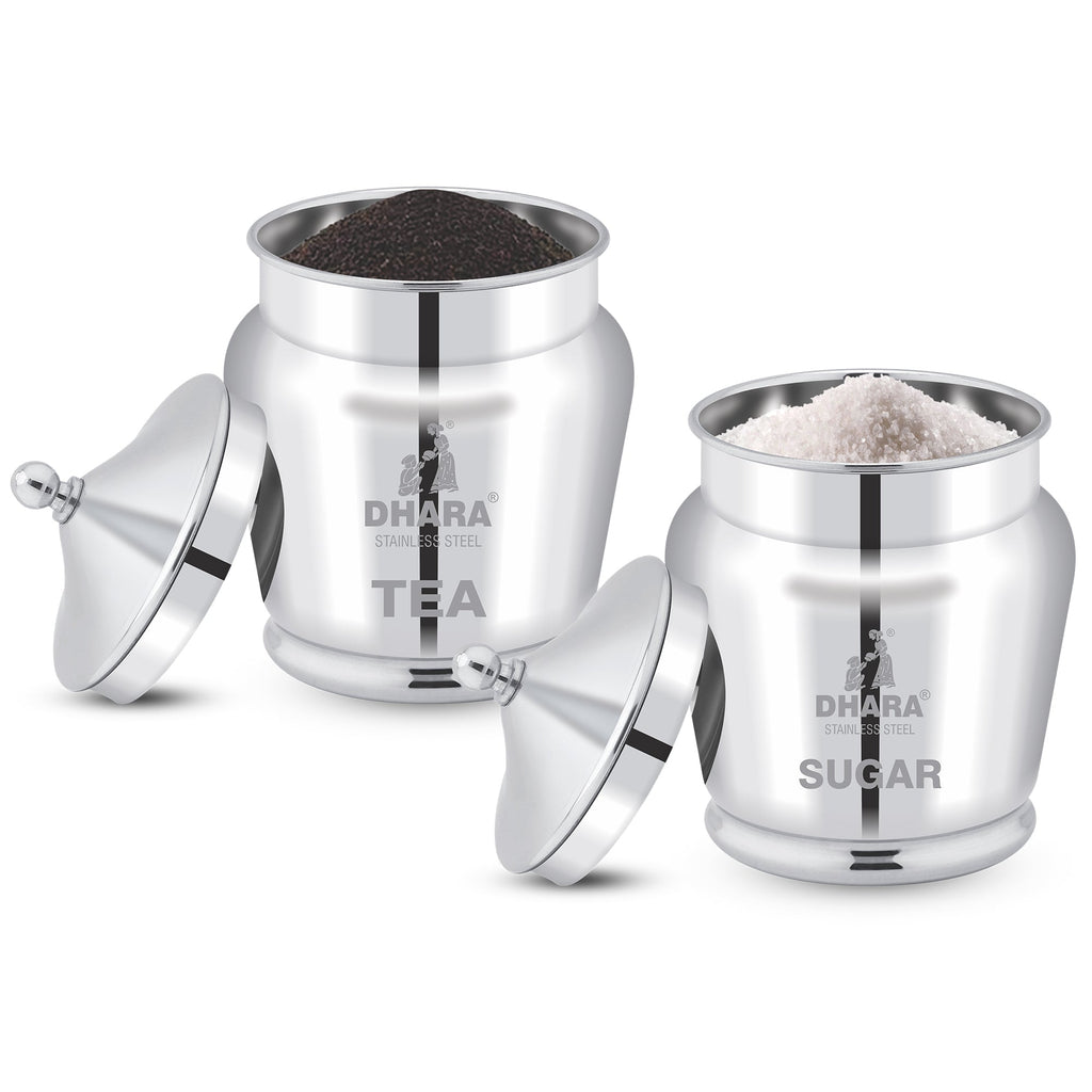Black And White Tea Coffee Sugar Container