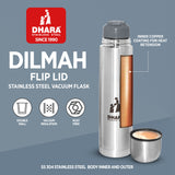 Dilmah Vacuum Insulated Thermosteel Hot And Cold Flip Lid Flask Bottles