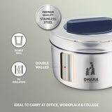Duplex Double Wall Insulated Food Grade Tiffin Box