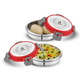 Fit N Fresh Airtight Tiffin Box Containers With Four Side Clips Lock