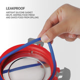 Fit N Fresh Airtight Tiffin Box Containers With Four Side Clips Lock