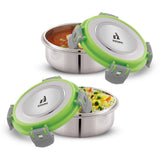 Fit N Fresh Airtight Tiffin Box Containers With Four Side Clips Lock