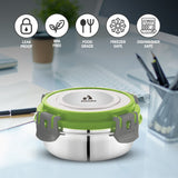 Fit N Fresh Airtight Tiffin Box Containers With Four Side Clips Lock