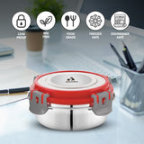 Fit N Fresh Airtight Tiffin Box Containers With Four Side Clips Lock