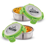 Fit N Fresh Airtight Tiffin Box Containers With Four Side Clips Lock