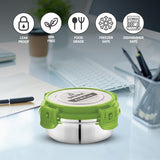Fit N Fresh Airtight Tiffin Box Containers With Four Side Clips Lock
