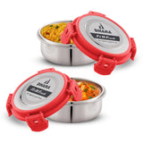 Fit N Fresh Airtight Tiffin Box Containers With Four Side Clips Lock