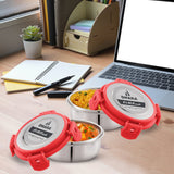 Fit N Fresh Airtight Tiffin Box Containers With Four Side Clips Lock