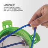 Fit N Fresh Airtight Tiffin Box Containers With Four Side Clips Lock