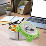 Fit N Fresh Airtight Tiffin Box Containers With Four Side Clips Lock