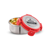 Fit N Fresh Airtight Tiffin Box Containers With Four Side Clips Lock