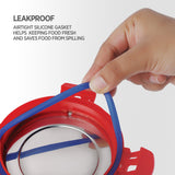 Fit N Fresh Airtight Tiffin Box Containers With Four Side Clips Lock
