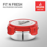 Fit N Fresh Airtight Tiffin Box Containers With Four Side Clips Lock