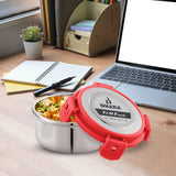 Fit N Fresh Airtight Tiffin Box Containers With Four Side Clips Lock