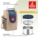 Food Time 3 Lunch Tiffin Box with Fabric Insulated Bag