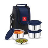 Hot Time 3 Lunch Tiffin Box with Fabric Insulated Bag