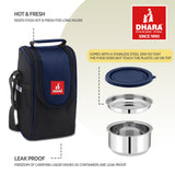 Hot Time 3 Lunch Tiffin Box with Fabric Insulated Bag