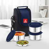 Hot Time 3 Lunch Tiffin Box with Fabric Insulated Bag