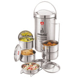 Mazaana Big Stainless Steel Insulated Tiffin Box 5 Containers Lunch Box