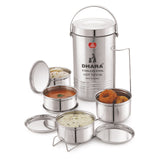 Mazaana Medium Tiffin Box Stainless Steel Insulated 4 Containers Lunch Box